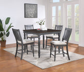 Orleans Furniture - Coaster - Wiley 5-piece Square Counter Height Dining Set Grey - 120576